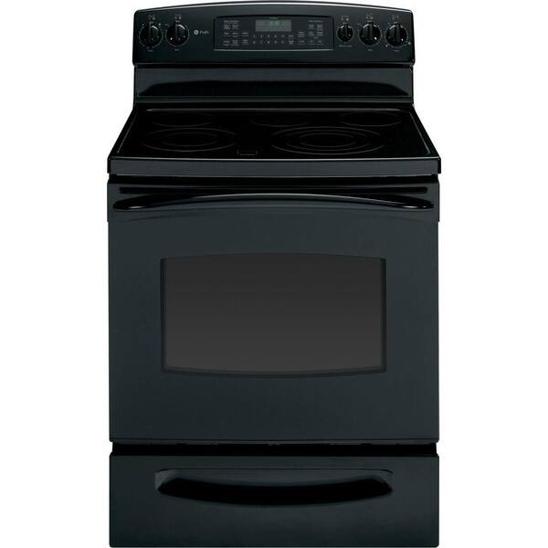 GE 5.3 cu. ft. Electric Range with Self-Cleaning Convection Oven in Black