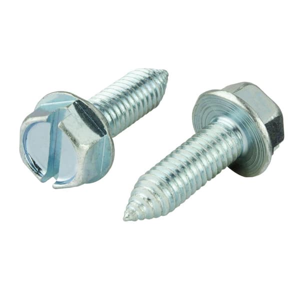 Crown Bolt 6 mm x 20 mm Zinc Hex Washer Head License Plate Bolt for Imports with 12.7 mm Washer