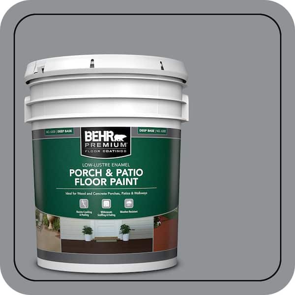5 gal. #PPU26-05 Flint Gray Low-Lustre Enamel Interior/Exterior Porch and Patio Floor Paint