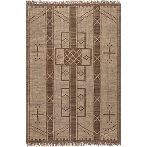 Maddy Natural 4 ft. x 6 ft.  Tribal Jute Area Rug