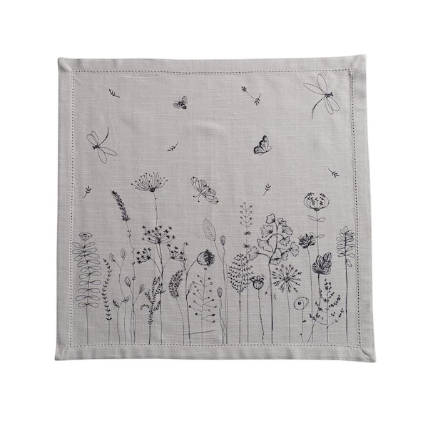 20 in. W x 20 in. H 100% Cotton Everyday Reusable Square Napkins Cloth Washable for Wedding in Flore (Set of 4)