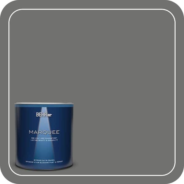 BEHR MARQUEE 1 qt. #MQ2-61 Magnet One-Coat Hide Satin Enamel Interior Paint & Primer