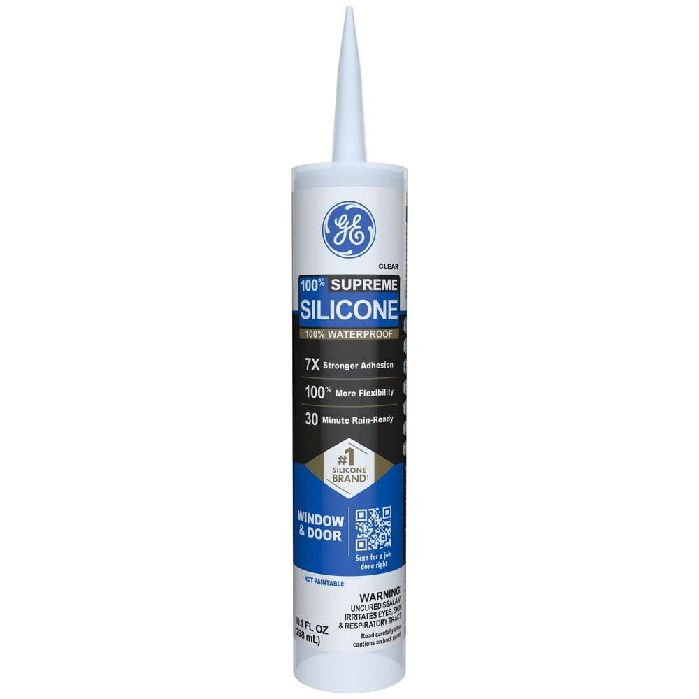 Supreme Silicone Caulk 10.1 oz Window and Door Sealant Clear