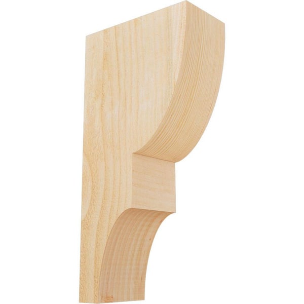 Ekena Millwork 4 in. x 8 in. x 16 in. Douglas Fir Ridgewood Rough Sawn Corbel