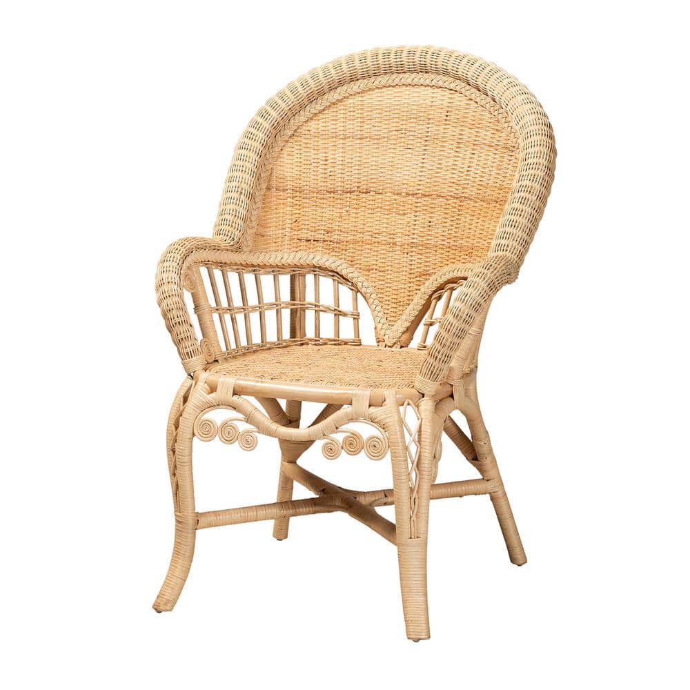 bali & pari Ratu Natural Rattan Arm Chair 235-13234-HD - The Home Depot