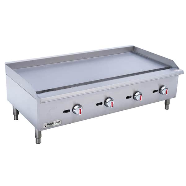 Magic Chef 48 in. Commercial Thermostatic Countertop Gas Griddle in Stainless Steel