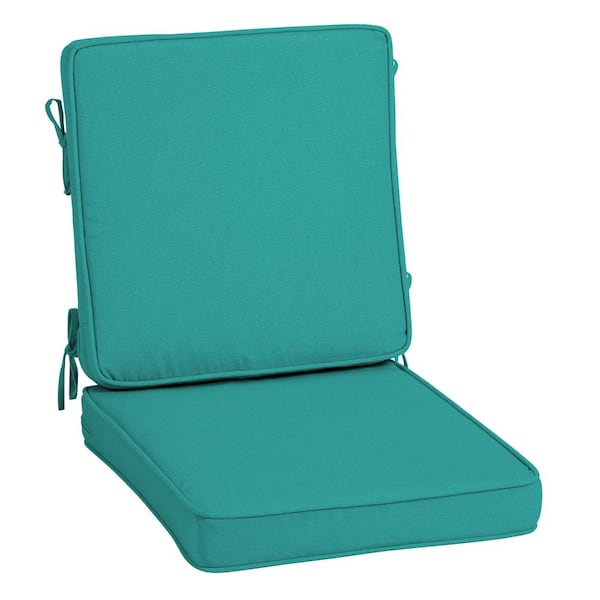ARDEN SELECTIONS ProFoam 20 in. x 20 in. Surf Teal Outdoor High Back Chair Cushion