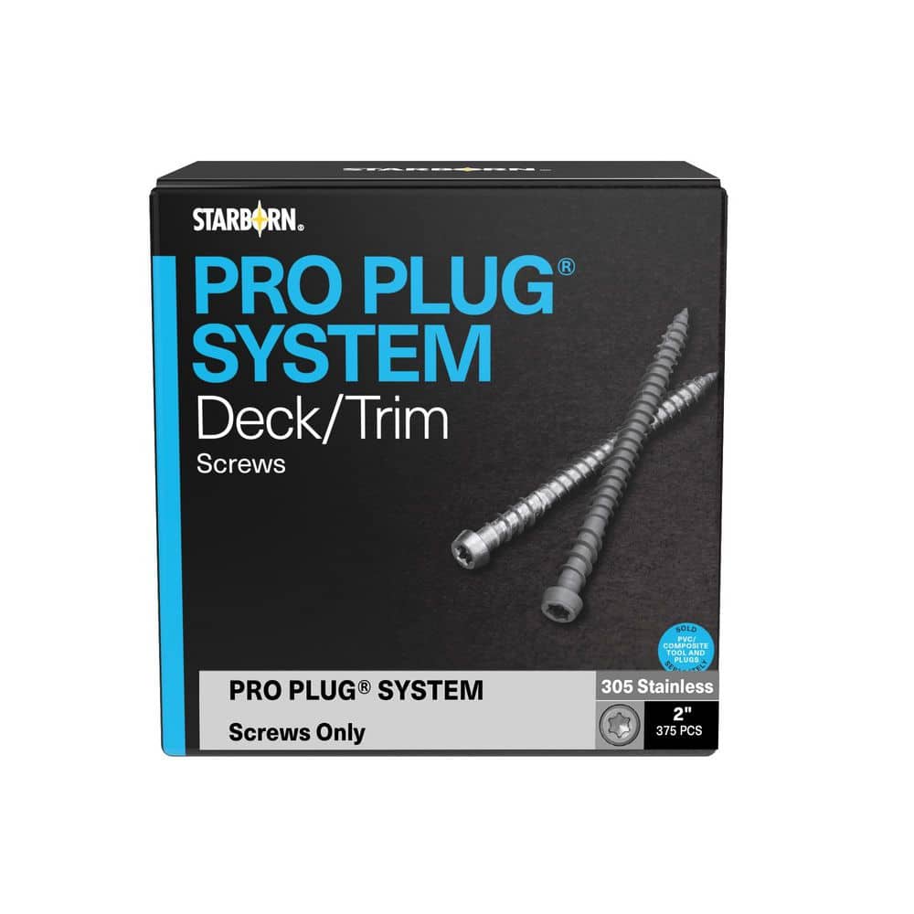 10 x 2 in. Star Trim Head Grade 305 Stainless Steel Composite Deck Screws (375-Pieces) price history on PriceWatchPro