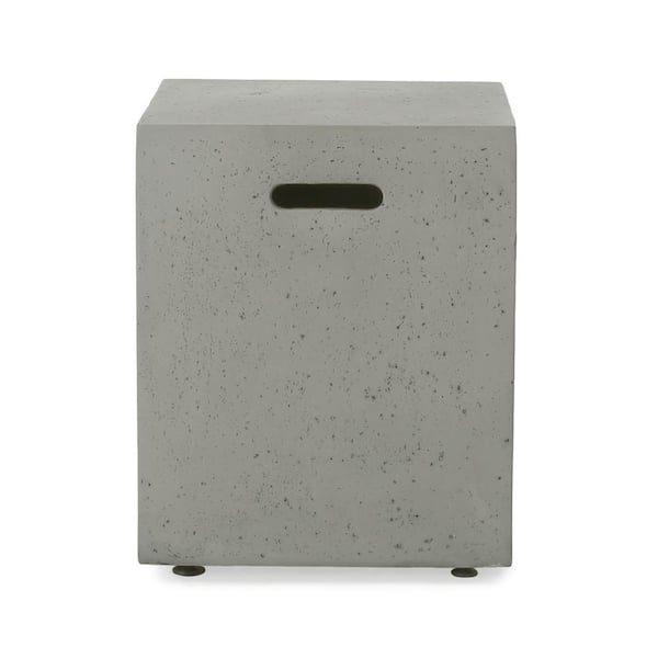 Modern Magnesium Oxide Tank Holder Outdoor Side Table with Smooth Concrete Surface