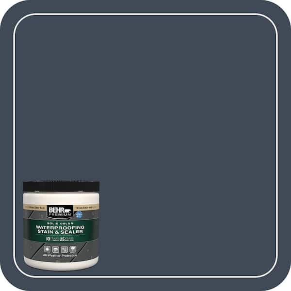 BEHR PREMIUM 8 oz. #PPU14-20 Starless Night Solid Color Waterproofing ...