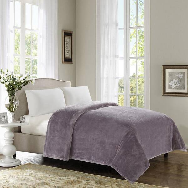 Thesis Silver Mauve King Knitted Blanket