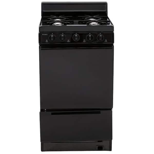 Unbranded 20 in. 2.42 cu. ft. Battery Spark Ignition Gas Range in Black