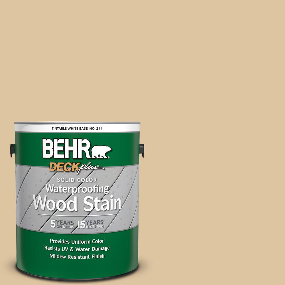 1 gal. #320E-3 Riviera Sand Solid Color Waterproofing Exterior Wood Stain