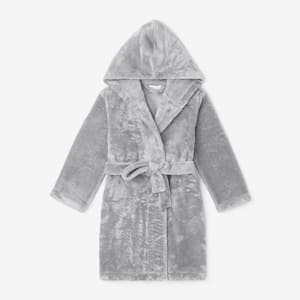 The Company Store Company Plush Family Kids 7/8 Light Gray Robe 67038-7 ...