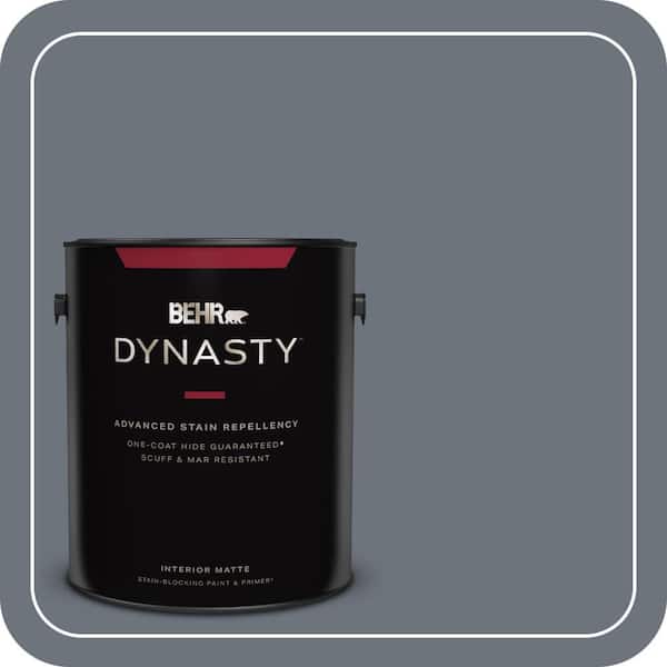 1 gal. #750F-5 Silver Hill Matte Interior Stain-Blocking Paint & Primer