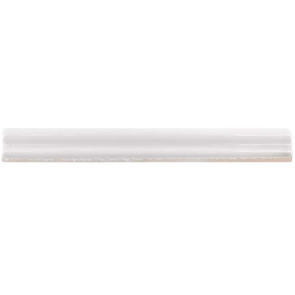 Newport White 1 in. x 10 in. Polished Ceramic Wall Pencil Liner Tile Newport White 1 in. x 10 in. Polished Ceramic Wall Pencil Liner Tile