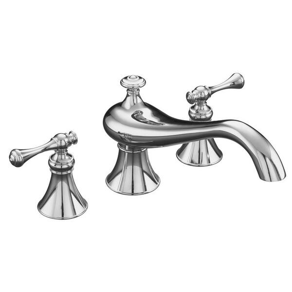 KOHLER Revival 2-Handle Low-Arc Bath Faucet Trim Only in Polished Chrome (Valve Not Included)