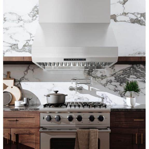 30 in. Professional Under Cabinet or Wall Mounted Range Hood with Smart App Control and LED in Stainless Steel