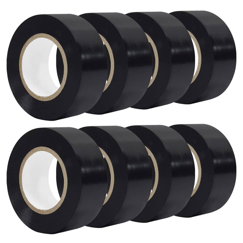 1 x 66 ft. Electrical Insulating Tape Black 8 Rolls Indoor Outdoor Electric Tape for Wire and Cable price history on PriceWatchPro