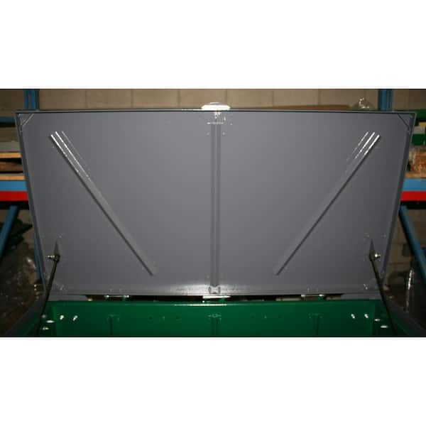 TuffBoxx Bruin 135 Gallon Animal-Resistant Steel Trash Receptacle - 35 x  27 x 33
