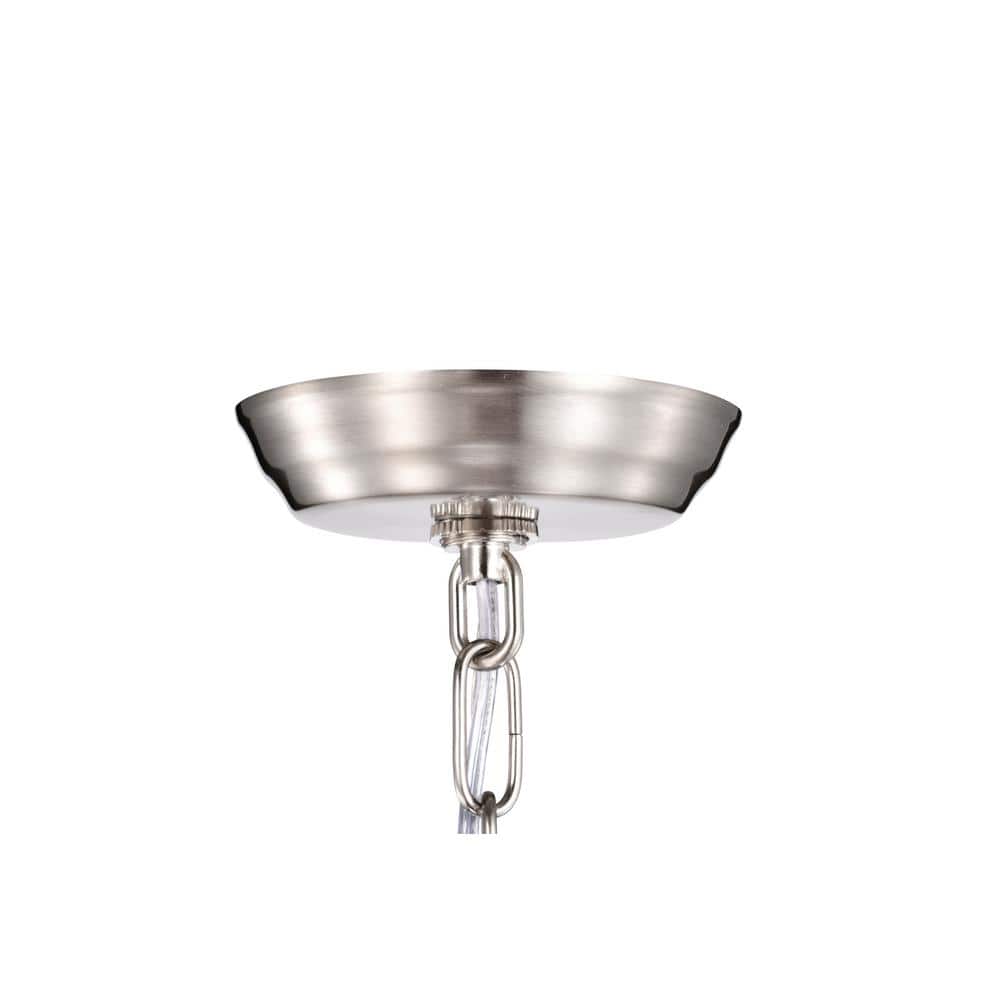 Modern Farmhouse 4-Light Brushed Nickel Lantern Pendant