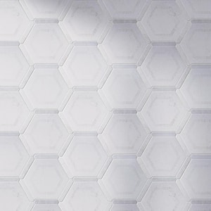 Ibiza White Hexagon 8.58 in. x 9.89 in. Matte Porcelain Floor and Wall Tile (8.07 sq. ft./Case)