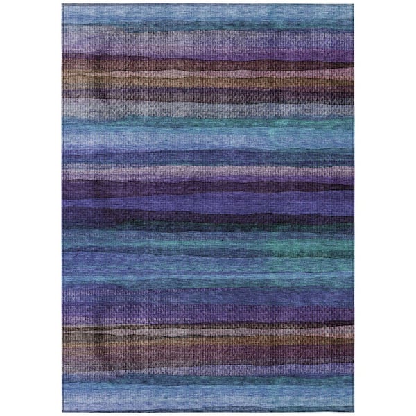 Chantille Machine Washable Indoor/Outdoor Abstract ACN2093 Blue 8 ft. x 10 ft. Area Rug