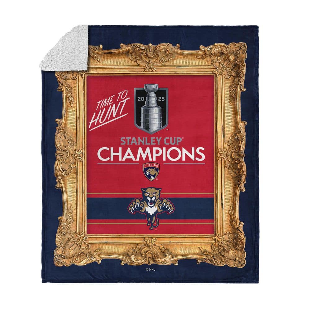 Florida Panthers NHL Portrait Muticolor Silk Touch Sherpa Throw Blanket 50 x 60 in.