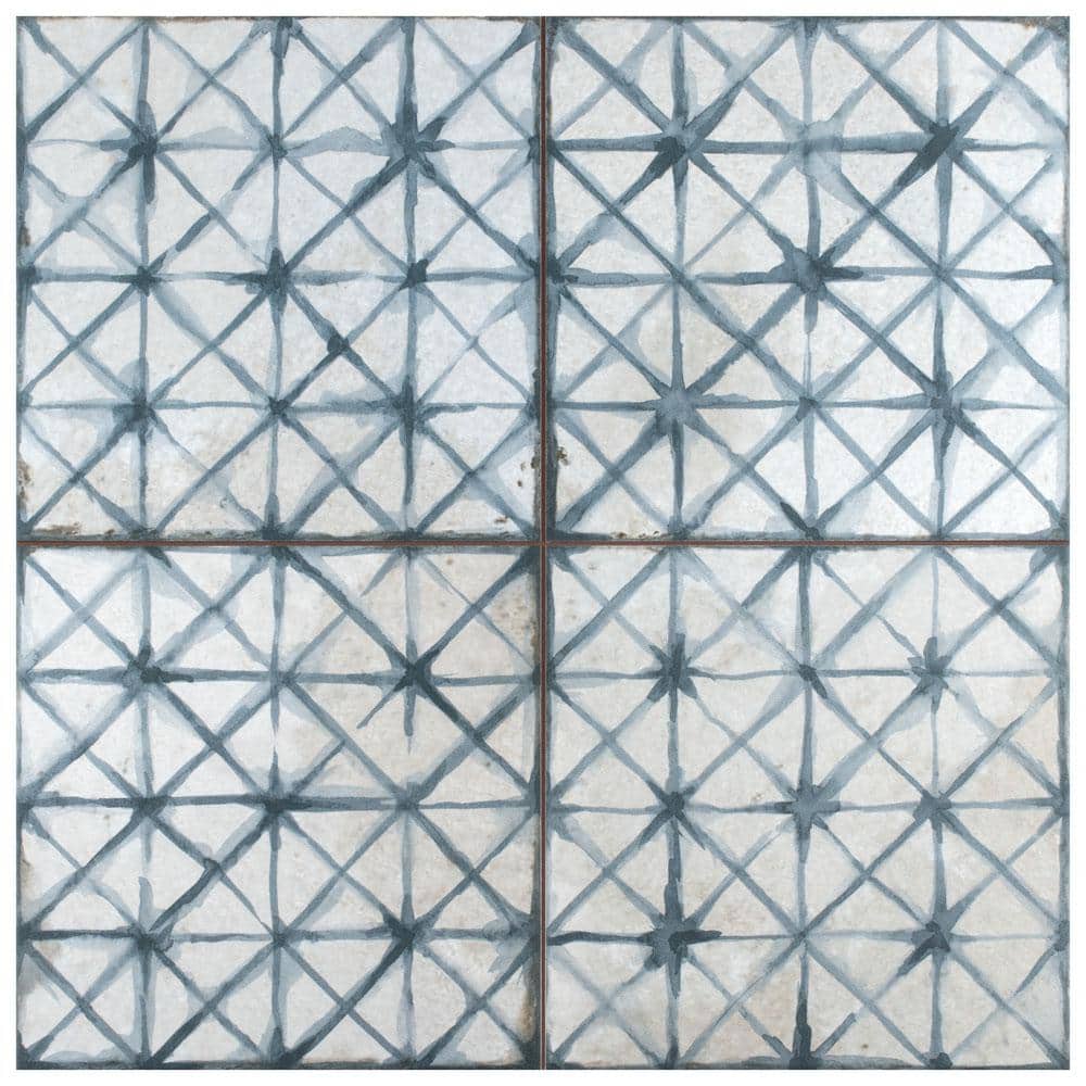 Kings Temple Blue 17-5/8 in. x 17-5/8 in. Ceramic Floor and Wall Tile (10.95 sq. ft./Case) price history on PriceWatchPro