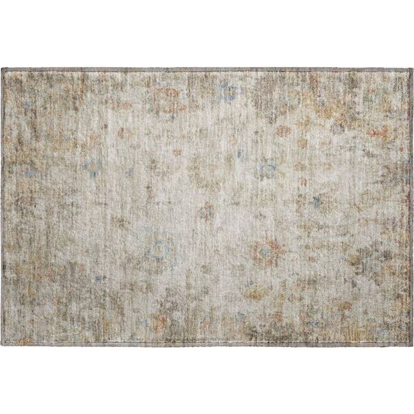Mayfield Premium Machine Washable Abstract AMF2301 Ivory 2 ft. x 3 ft. Accent Rug