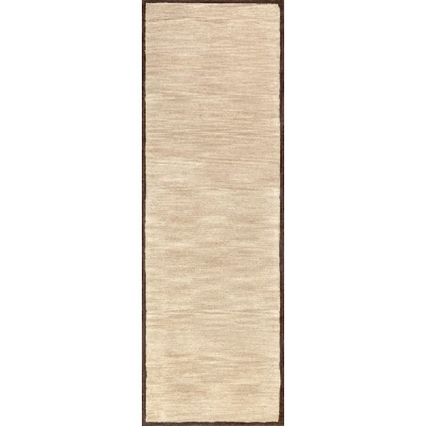 Pierre 2 ft. 6 in. x 8 ft. Wool Beige Indoor/Outdoor Patio Runner Rug