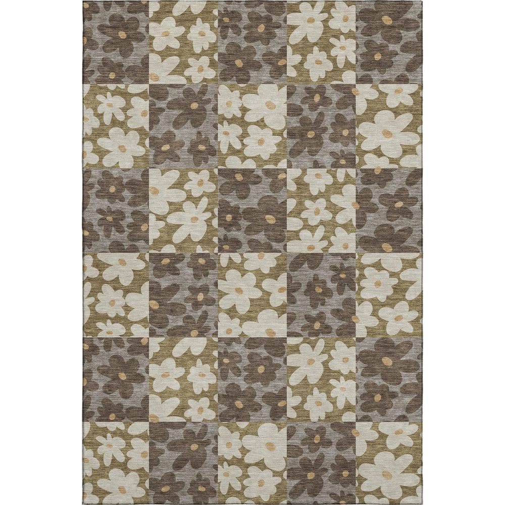Mayfield Premium Machine Washable Abstract AMF2476 Chocolate 5 ft. x 7 ft. 6 in. Area Rug price history on PriceWatchPro