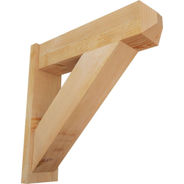 Ekena Millwork 8 in. x 30 in. x 30 in. Traditional Craftsman Rough Sawn Douglas Fir Outlooker