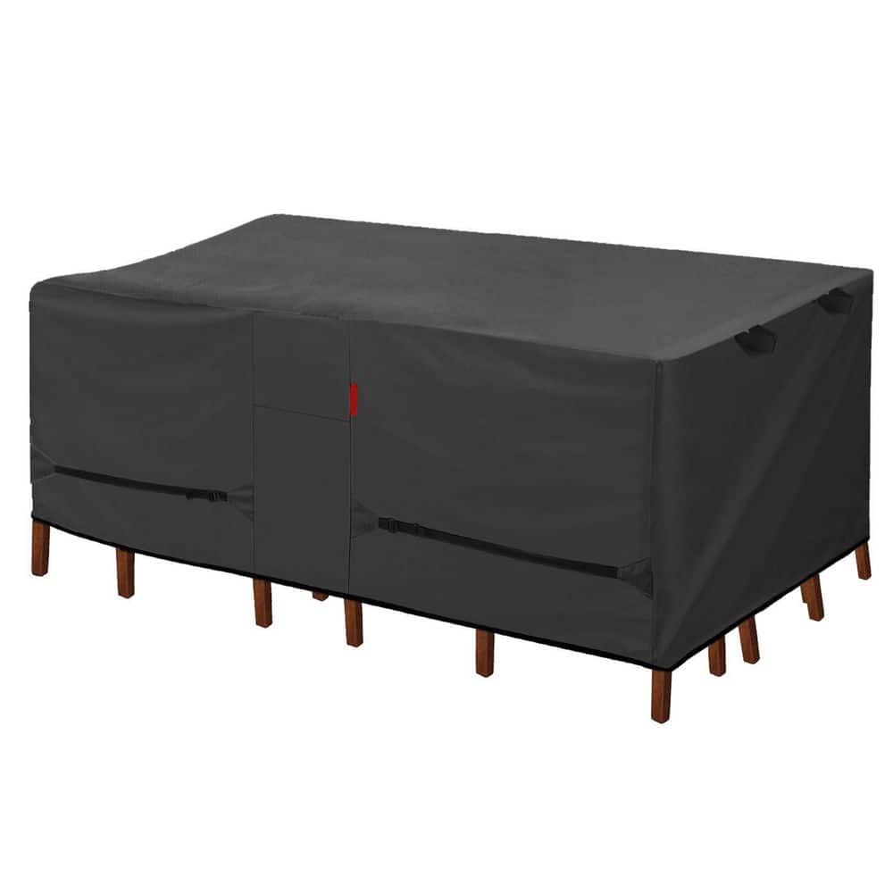 96 x 48 Inch Black Waterproof Outdoor Patio Table Cover for Rectangular/Oval Tables with 4-6 Chairs price history on PriceWatchPro