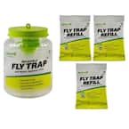 Outdoor Reusable Fly Trap Canister with (3 Refills)