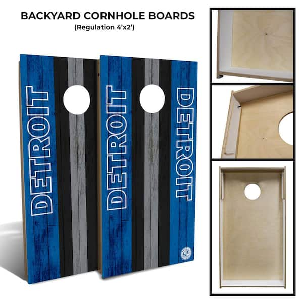 Detroit Football Cornhole Board Set (Includes 8 Bags)