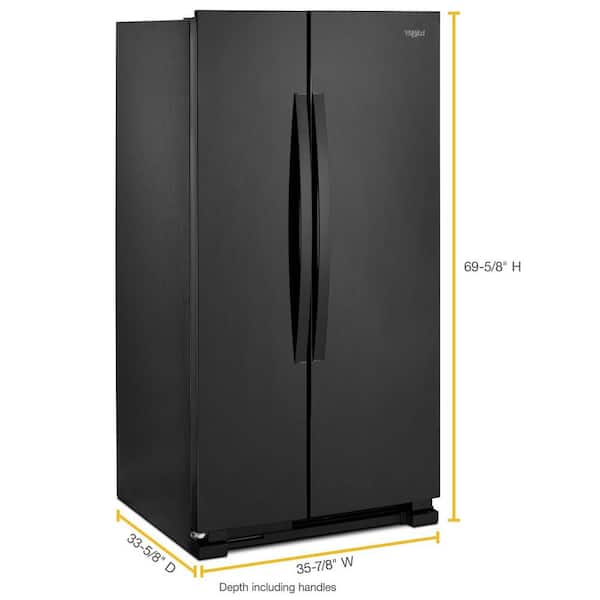 Whirlpool 25 cu. ft. Side by Side Refrigerator in Black