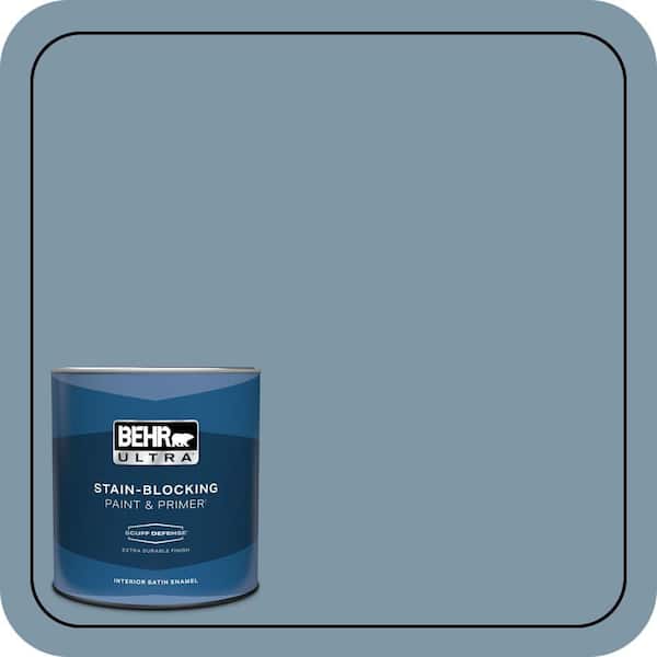 BEHR ULTRA 1 qt. #560F-5 Bleached Denim Extra Durable Satin Enamel Interior Paint & Primer