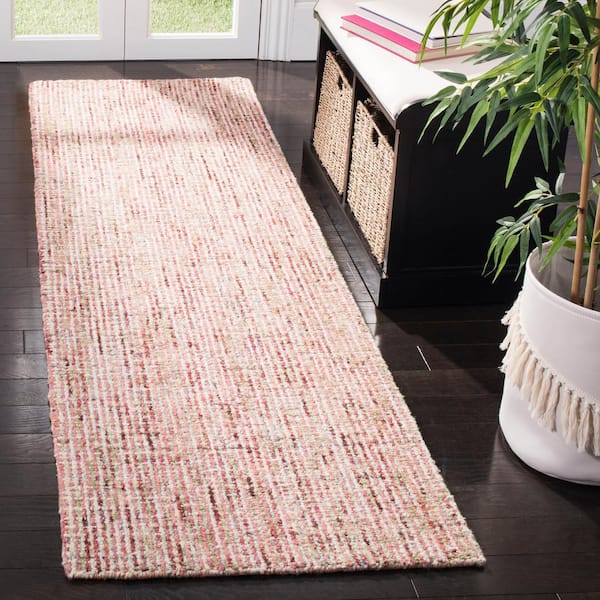 Abstract 2 ft. x 10 ft. Beige/Rust Crosshatch Runner Rug