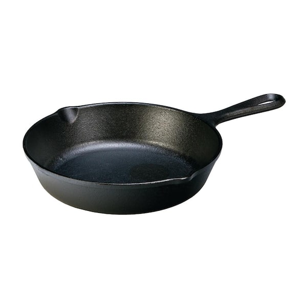 Lodge 8 in. Cast Iron Skillet in Black with Pour Spout L5SK3 - The Home  Depot
