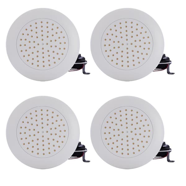 Unbranded CSE Inc. 6 in. 9-Watt LED Dimmable Downlight Flush Mount 4000K White Lens and Trim Color (4-Pack)