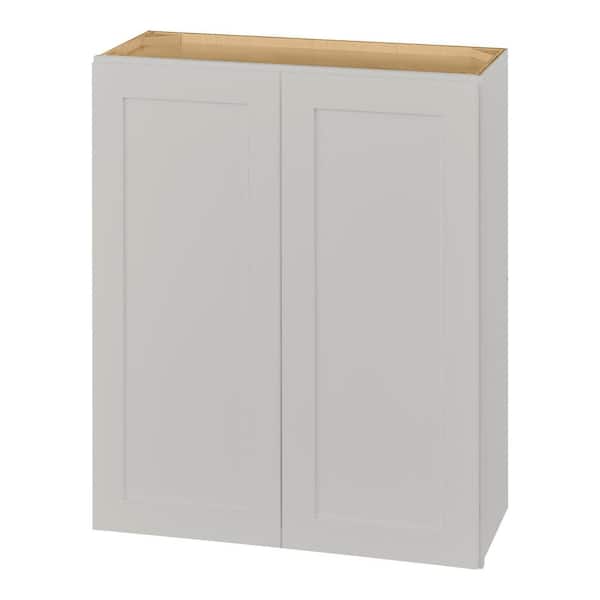 Hampton Bay Avondale 30 in. W x 12 in. D x 36 in. H Ready to Assemble Plywood Shaker Wall Kitchen Cabinet in Dove Gray