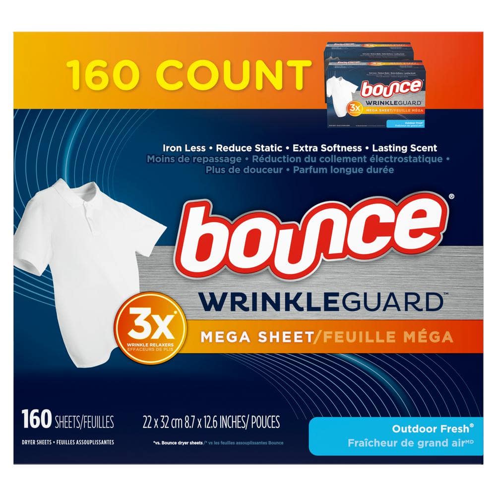 Wrinkle Guard Mega Outdoor Fresh Scent Dryer Sheets (160-Count)
