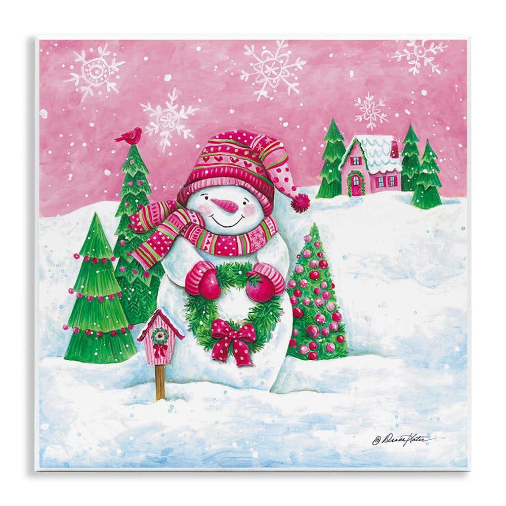 Scenic Winter Snowman by Diane Kater 1-Piece Unframed Graphic Print Nature Poster Art Print 12 in. x 12 in. price history on PriceWatchPro