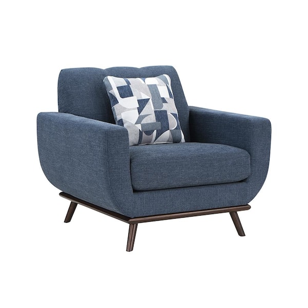 Lazzara Salina Blue Chenille Chair