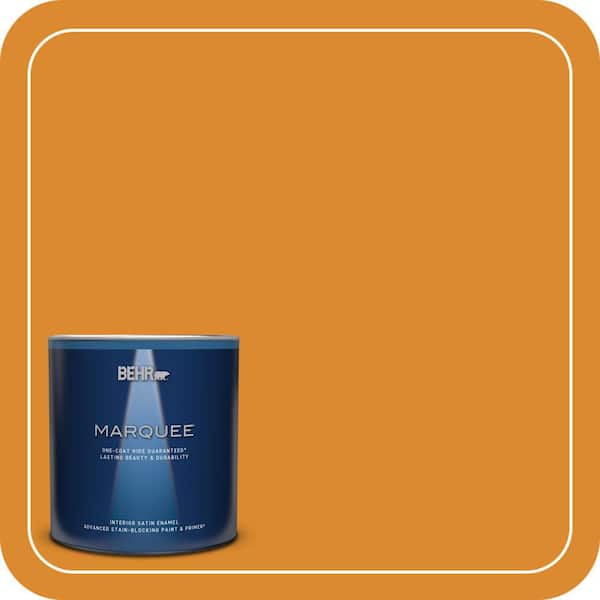 BEHR MARQUEE 1 qt. #280B-7 Status Bronze Satin Enamel Interior Paint & Primer