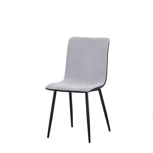 JASMODER Gray Fabric Parsons Chair Set of 4