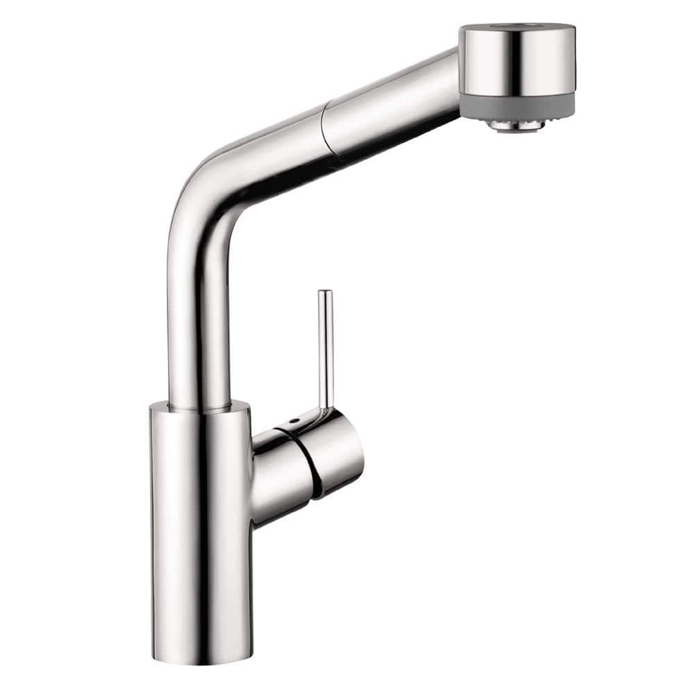 Hansgrohe Talis S Single Handle Pull Out Sprayer Kitchen Faucet With   Chromes Hansgrohe Pull Out Kitchen Faucets 04247000 64 1000 