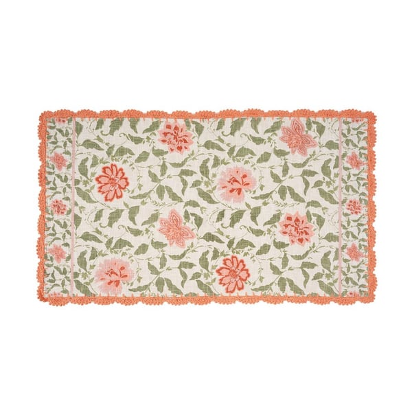 Moored Garden 2.2 ft. x 3.7 ft. Pale Poppy Floral Area Rug