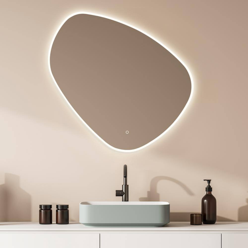 Rasso 32" Frameless LED Lighted Bathroom Vanity Mirror